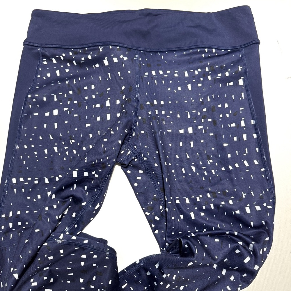 Under Armor Navy Blue Patterned Exercise Leggings - image 3